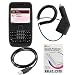 Rapid Car Charger + USB Data Cable + Black Silicone Skin Soft Case + LCD Screen Protector for Nokia E63