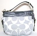Authentic Coach Signature Zoe Shoulder Bag 14630 Winter White Gray