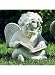 Cherub Studying Garden Sculpture / Ornament - White Stone