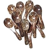Lot of 10 Pcs. X 3.0" Palm Wood Small Spoons Sugar Seasoning Salt Spoons