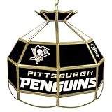 NHL1600-PP - NHL Pittsburgh Penguins Stained Glass Tiffany Lamp - 16 inch