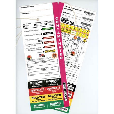 Disaster Management Systems All Risk Triage Tags - Model DMS-05006 - Pkg of 50 On Sale