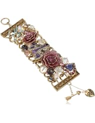 Betsey Johnson "Imperial Princess" Fox Multi-Charm Wide Toggle Bracelet, 7.5"