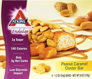 Atkins Endulge Bar Peanut Caramel Cluster -- 5 Bars
