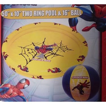 Spiderman 50 By 10 Two Ring Pool And 16 Ball