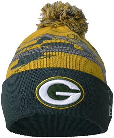 Slimio® Green Bay Packers 3D Building Warm Thick Cuffed Knit Pom Beanie - Pattern#01 OneSize