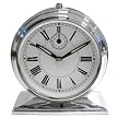 Shiny Retro Alarm Clock - Silvertone