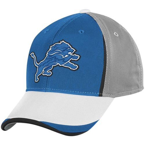 NFL Men's Detroit Lions End Zone Structured Flex Hat - Tw85Z (Multi, Large/X-Large)