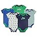 Luvable Friends Hanging 5 Pack Bodysuits, Turtle,6-9 Months