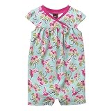 Tea Collection Hummingbird Wrap Romper, Light Aqua, 6-12 Months