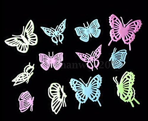 12PCS Home Decor Butterfly Fluorescent Wall Decals Luminescent wall stickers Set 04