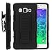 Galaxy A5 Case, Galaxy A5 Holster, High Impact Advanced Double Layered Hard Cover with Built in Kickstand and Belt Clip for Samsung Galaxy A5 SM-A500FU from MINITURTLE | Includes Screen Protector - Black