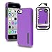 INCIPIO DualPro Two Layer Case for iPhone 5C - Retail Packaging - Purple and Gray