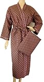 Pink Mauve Polka Dot French Elegant Design Kimono Bathrobe with Travel Case ~ Clearance