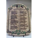 Ten Commandments Indoor/Outdoor Plaque with stand