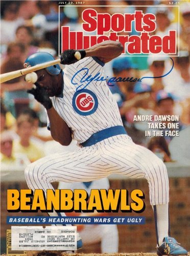 Andre Dawson Autographed/Hand Signed Cubs Sports Illustrated 7/20/87 - Bean Brawls