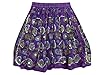 Indian Belly Dance Women Skirts Printed Sequined Purple Mini Skirt
