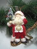 Old Fashioned Santa Claus with Christmas Tree Christmas Ornament #88919