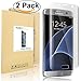 Galaxy S7 Edge Screen Protector [3D Full Coverage], PLESON® [2-Pack] [Updated Version] Edge to Edge Screen Protector for Samsung Galaxy S7 Edge, Extremely Clarity, Invisible Shield