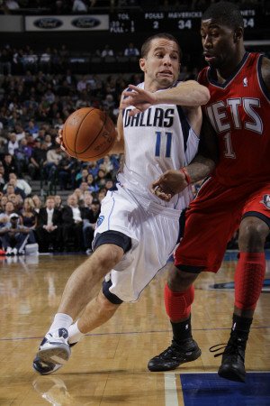 New Jersey Nets v Dallas Mavericks: Jose Juan Barea and Terrance Williams Photographic Poster Print by Danny Bollinger, 16x24