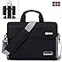 Brinch Unisex Oxford Laptop Sleeve Messenger Shoulder Bag for 15 - 15.6-Inch Laptop / Notebook / MacBook / Ultrabook / Chromebook Computers (Black)