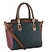 Diophy PU Leather Two Tone Mini Top Handle Tote Womens Purse Handbag Accented with Removable Strap SE-3397