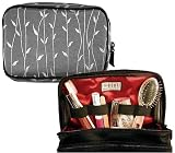 En Route Square Cosmetic Case - Silver Leaves Toiletry Cases