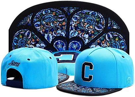 EmmanuelXantheTYMY Unisex New Fashion Embroidery Cotton Chapeau Adjustable Boys Baseball Cap CAYLER SONS Snapbacks Hip Hop Girls Flat Hat With Youth Blue
