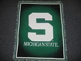 MICHIGAN STATE SPARTANS 48x 60 Triple Woven Jacquard Knit Throw Blanket