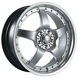 Akita Racing AK8 480 Hyper Silver Wheel with Machined Lip (17x7 8x100mm) by Akita Racing