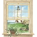 Lighthouse Window Wall Poster - 27x39"