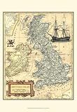 British Isles Map Vision studio 13x19