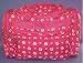 Designer Duffel Bag - Raspberry Paw Design 19" Duffel Bag (Paw Print Duffel) Detachable Strap - Raspberry with White Paws