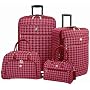 Traveler's Choice Victoria II Fashion Luggage Collection - Red (4 pc)
