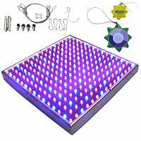 HQRP 225 LED Blue + Red Indoor Garden Hydroponic Plant Grow Light Panel 14 Watt + Hanging Kit + UV Tester
