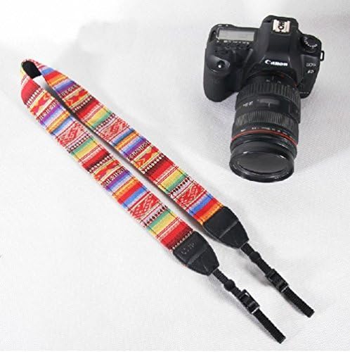 Vallcent Colorful Nepal Syle Pattern Camera Neck Shoulder Strap / Camera Strap for Nikon, Canon, or Other DSLR