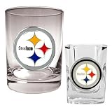 Pittsburgh Steelers 2 Piece Rocks and Shot Glass Set