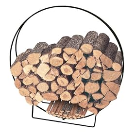 40 inch Log Hoop With Kindling Rack