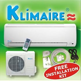 Klimaire 18000 btuh 13 SEER mini split ductless a/c air conditioner & heat pump 220V / 60Hz with free installation kit