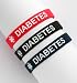 Adult Diabetes Silicone Wristbands - Lot of 3