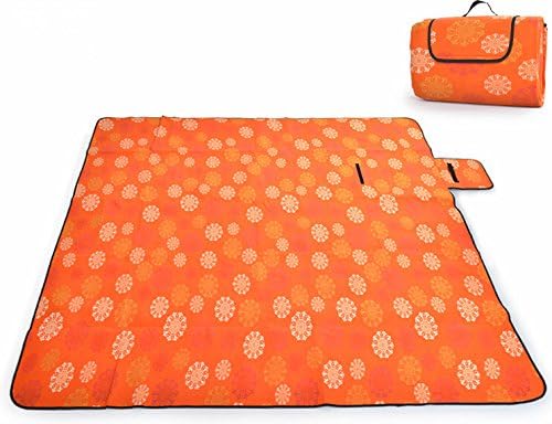 Fashion Waterproof Flannel Thick Picnic Blanket , Baby Crawl Mat 79''x79'' (orange)