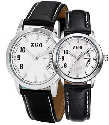Couple Leather Quartz Analog Wrist Watches for Lovers