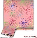 Sony PS3 Slim Skin - Kearas Flowers on Pink