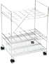 Safco 3089 Mobile Chrome Wire Roll File, for 24 3-1/2x3-1/8 Tubes, 22-1/2wx14-5/8dx32-1/4h
