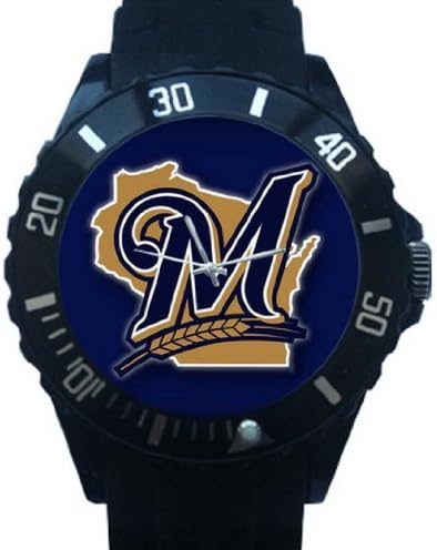 Milwaukee Brewers Image Plastic Band Wrist Watch for a Special Gift