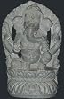 Mogul Interior Sitting Ganesha Hindu God Stone Sculpture From India 8"