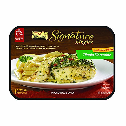 Sea Best Signature Singles Tilapia Florentine with Penne Pasta, 8 Ounce