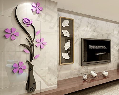 DIY 3d Wall Stickers Art Home Decor Decals Kid Room Decals Murals Wall Decals Wallpaper (XS(32*80CM), purple)