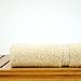 Luxury Hotel & Spa Towel 100% Genuine Turkish Cotton Wash Cloths - Beige - Dobby Border - Set of 12