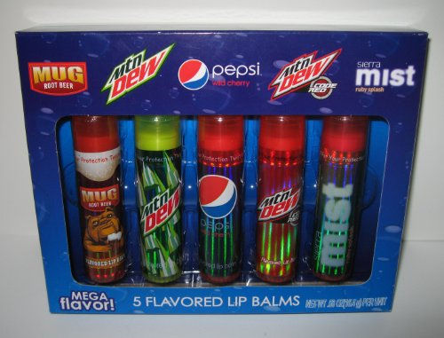 Pepsi Brands Flavored Lip Balm Gift Set - Mega Tubes 5 Pack